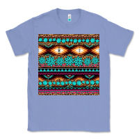 Colony Blue aztec turquoise gemstone seamless pattern Classic Tee - HRA Design Shop