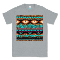 Heather Grey aztec turquoise gemstone seamless pattern Classic Tee - HRA Design Shop
