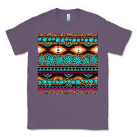 Lavender aztec turquoise gemstone seamless pattern Classic Tee - HRA Design Shop