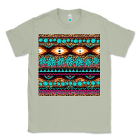 Matcha aztec turquoise gemstone seamless pattern Classic Tee - HRA Design Shop