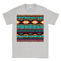 Moon Dust aztec turquoise gemstone seamless pattern Classic Tee - HRA Design Shop