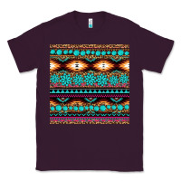 Plum aztec turquoise gemstone seamless pattern Classic Tee - HRA Design Shop