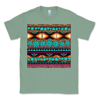 Sage aztec turquoise gemstone seamless pattern Classic Tee - HRA Design Shop