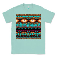 Seafoam aztec turquoise gemstone seamless pattern Classic Tee - HRA Design Shop