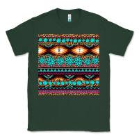 Sports Green aztec turquoise gemstone seamless pattern Classic Tee - HRA Design Shop