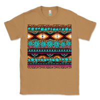 Toasted Coconut aztec turquoise gemstone seamless pattern Classic Tee - HRA Design Shop