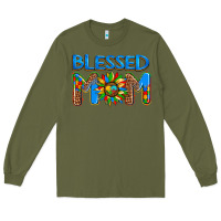 Army Green blessed mom autism Long Sleeve Tee - AdoDesignShop