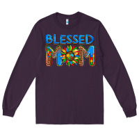 Plum blessed mom autism Long Sleeve Tee - AdoDesignShop