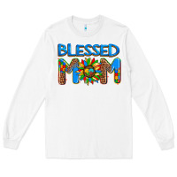 White blessed mom autism Long Sleeve Tee - AdoDesignShop