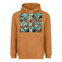 Meerkat bull skull flowers cowhides and leopard Heavyweight Hoodie - Artiststas