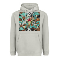 Moon Dust bull skull flowers cowhides and leopard Heavyweight Hoodie - Artiststas