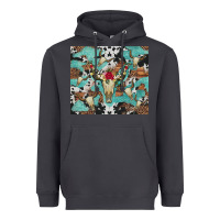 Smoke bull skull flowers cowhides and leopard Heavyweight Hoodie - Artiststas