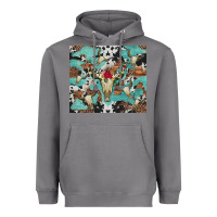 Storm bull skull flowers cowhides and leopard Heavyweight Hoodie - Artiststas