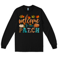 Black welcome to our patch Long Sleeve Tee - HRA Design Shop