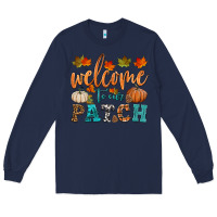 Navy welcome to our patch Long Sleeve Tee - HRA Design Shop