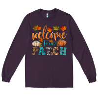 Plum welcome to our patch Long Sleeve Tee - HRA Design Shop