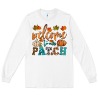 White welcome to our patch Long Sleeve Tee - HRA Design Shop
