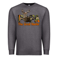 Charcoal Heather Western Papa The Great Deer Hunter Premium Sweatshirt - LillyAllenDesigns