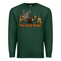 Sports Green Western Papa The Great Deer Hunter Premium Sweatshirt - LillyAllenDesigns