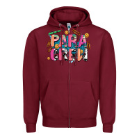 Burgundy para crew Zipper Hoodie - AdoDesignShop