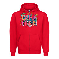 Red para crew Zipper Hoodie - AdoDesignShop