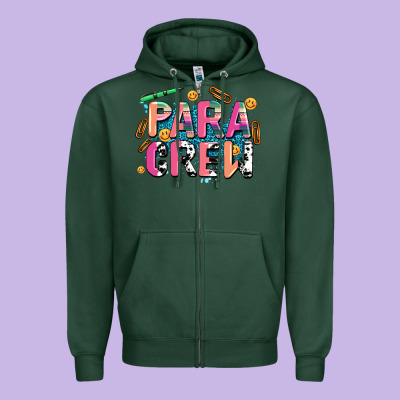 Para Crew Zipper Hoodie Designed By Adodesignshop