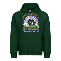 Forest Green buy me animals and tell me you hate the government Urban Hoodie - LillyAllenDesigns