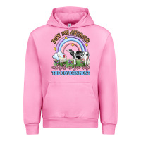 Fuchsia Pink buy me animals and tell me you hate the government Urban Hoodie - LillyAllenDesigns