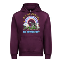 Mauve Wine buy me animals and tell me you hate the government Urban Hoodie - LillyAllenDesigns