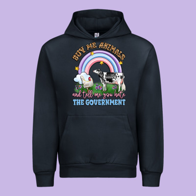 Buy Me Animals And Tell Me You Hate The Government Urban Hoodie Designed By Lillyallendesigns
