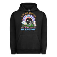 Pigment Black buy me animals and tell me you hate the government Urban Hoodie - LillyAllenDesigns