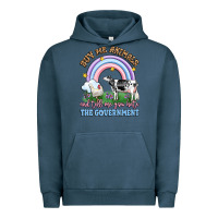 Pigment Midnight Navy buy me animals and tell me you hate the government Urban Hoodie - LillyAllenDesigns