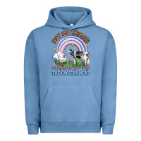 Pigment Pebble Blue buy me animals and tell me you hate the government Urban Hoodie - LillyAllenDesigns