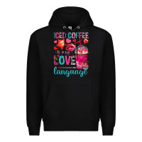 Black iced coffee is my love language Premium Hoodie - NancyCooperArtShop