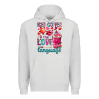 Dove Grey iced coffee is my love language Premium Hoodie - NancyCooperArtShop