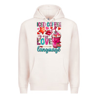 Pale Pink iced coffee is my love language Premium Hoodie - NancyCooperArtShop