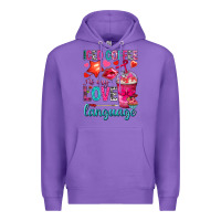 Purple iced coffee is my love language Premium Hoodie - NancyCooperArtShop