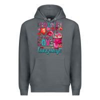 Rock iced coffee is my love language Premium Hoodie - NancyCooperArtShop