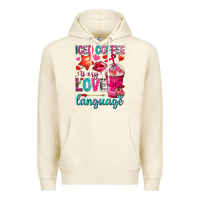 Sandshell iced coffee is my love language Premium Hoodie - NancyCooperArtShop