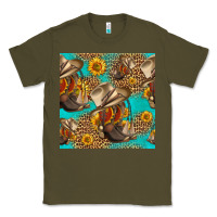 Army Green western boots and hat seamless pattern Classic Tee - HRA Design Shop