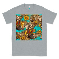 Heather Grey western boots and hat seamless pattern Classic Tee - HRA Design Shop