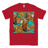 Red western boots and hat seamless pattern Classic Tee - HRA Design Shop