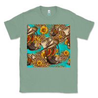 Sage western boots and hat seamless pattern Classic Tee - HRA Design Shop