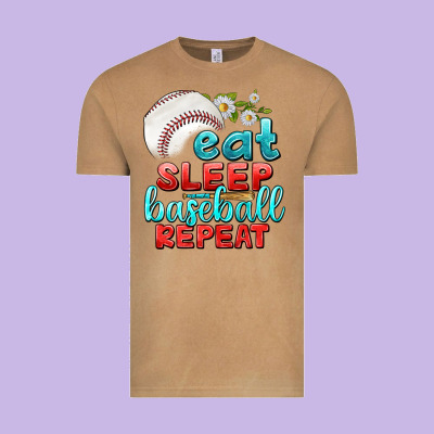 Vintage Tee eat sleep baseball repeat