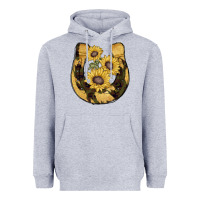 Heather Grey horseshoe sunflower camouflage Heavyweight Hoodie - AdoDesignShop