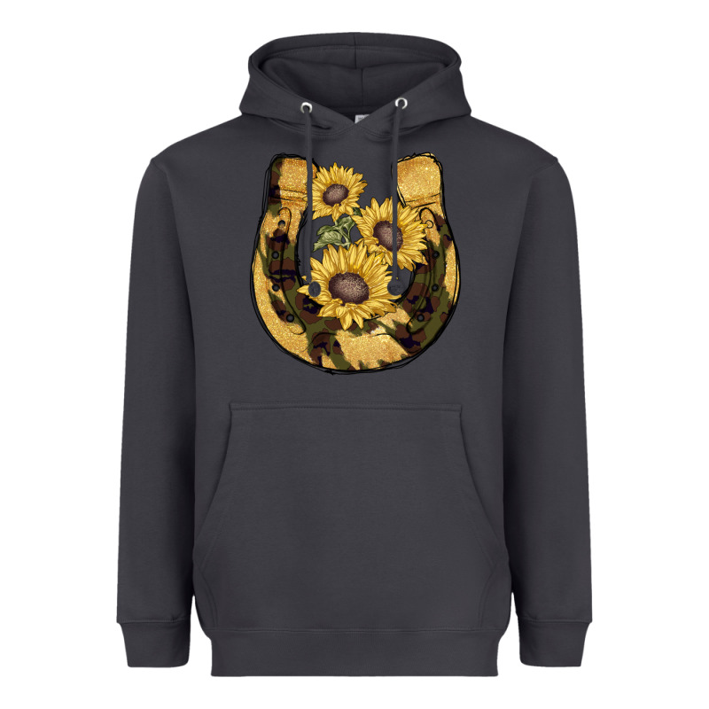 Horseshoe Sunflower Camouflage Heavyweight Hoodie by AdoDesignShop | Teevron