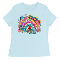 Baby Blue school rainbow Ladies Tee - AdoDesignShop