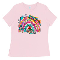 Bubblegum Pink school rainbow Ladies Tee - AdoDesignShop