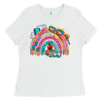 White school rainbow Ladies Tee - AdoDesignShop