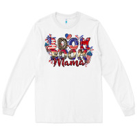 White Boom boom Mama 4th of july Long Sleeve Tee - CowGirlArtShop